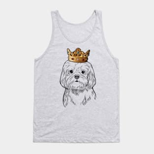 Peekapoo Dog King Queen Wearing Crown Tank Top